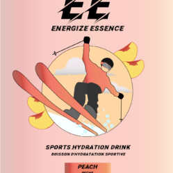 For the packaging class, I had to create my own drink. I chose an energy drink, Energize Essence, peach flavour