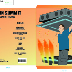 In this project, I had to create my own vinyl. We had to choose our own artist and, based off their music genre, illustrate something. Here is John Summit, an EDM artist. This is the outside sleeve